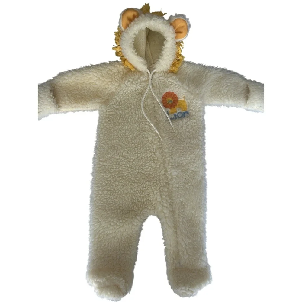Vintage Lion Baby Costume Size‎ 6 Months Halloween One Piece